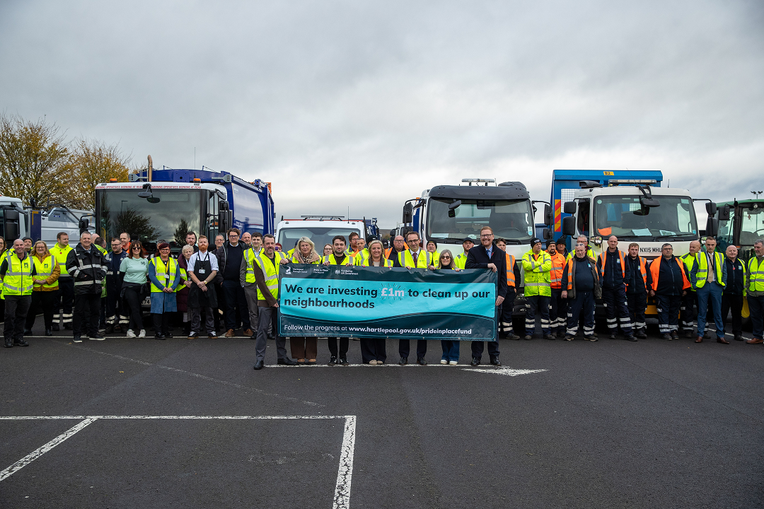councillors and council officers kick start one million pound investment in cleaning up Hartlepool